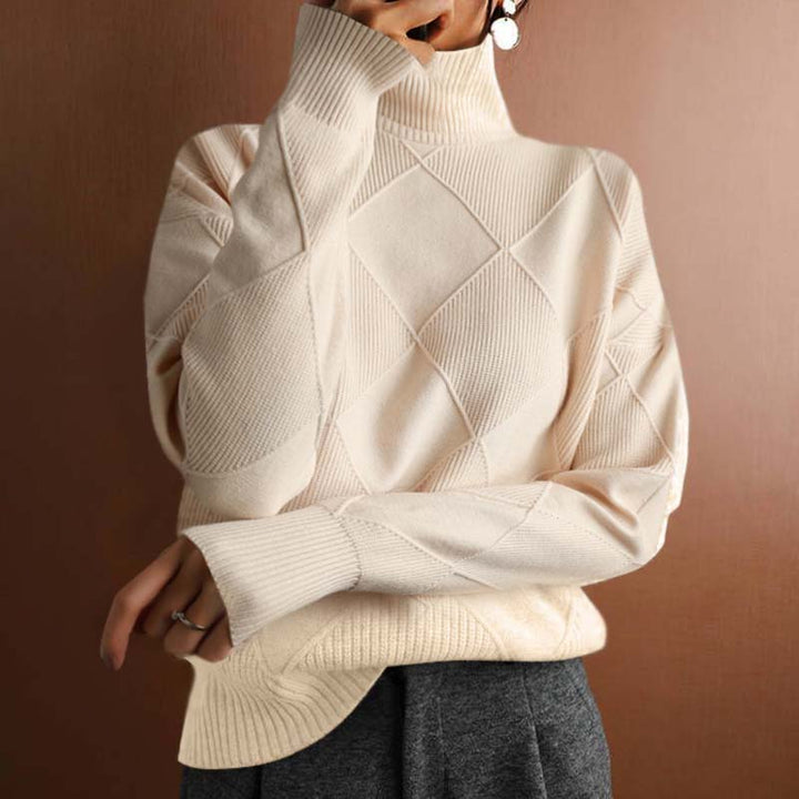 Denise | Cozy High Collar Knit Sweater