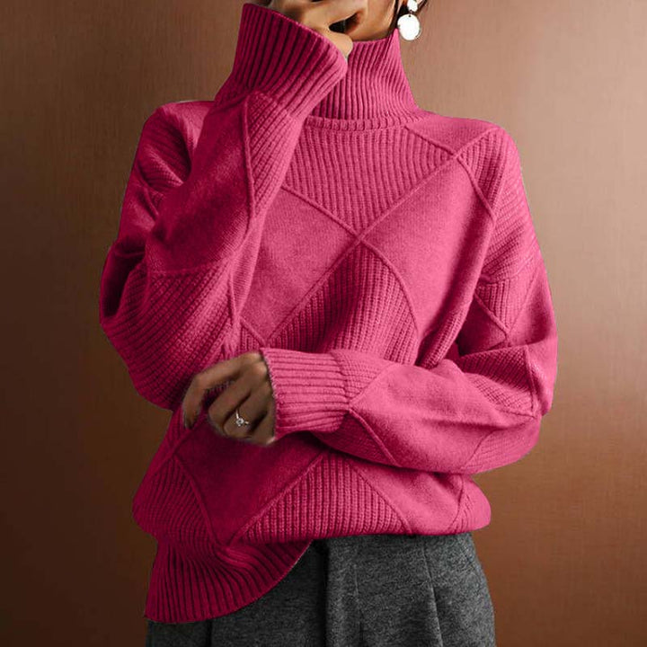 Denise | Cozy High Collar Knit Sweater