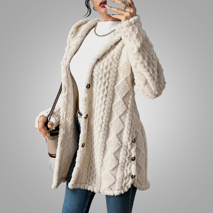 Velora | Soft Plush Hoodie Cardigan